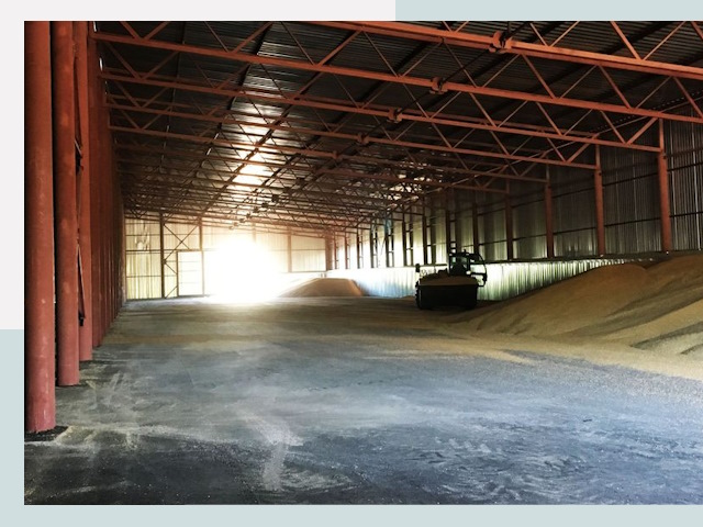 Строительство зернохранилищ в Костомукше