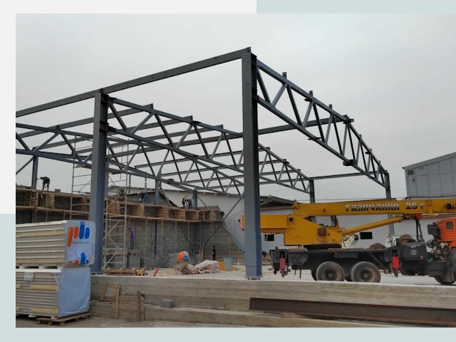 Строительство цехов в Костомукше