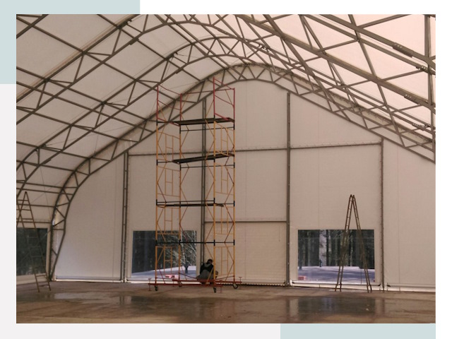 Шатровые ангары в Костомукше