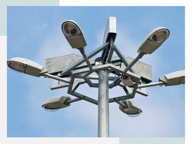 Монтаж осветительных мачт в Костомукше