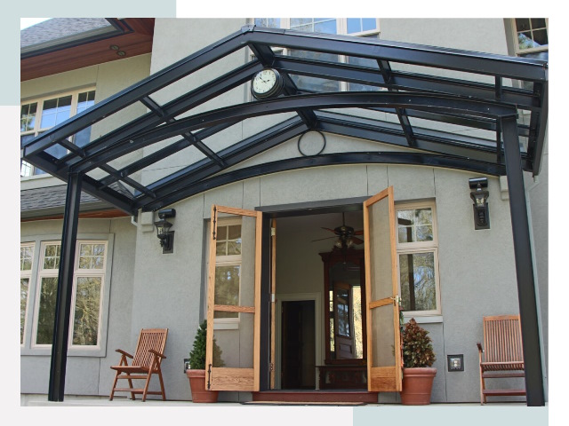 Козырьки металлические в Костомукше